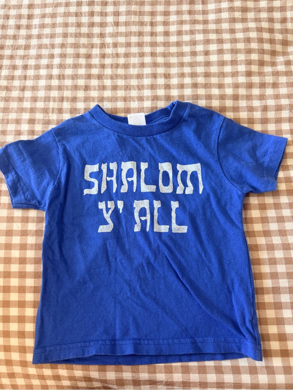 Kids Blue "Shalom Y'All" Graphic Tee